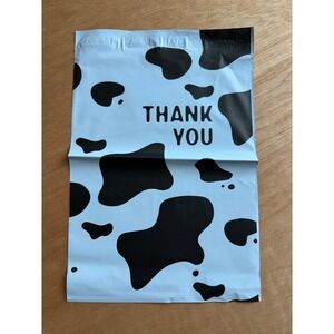 10x13 Cow Print Poly Mailer Bags Thank You Shipping 25ct NEW Packaging office